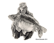 Pencil portrait of Pud by David Blackaller