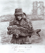 Pencil portrait of Rod Hutchinson by David Blackaller